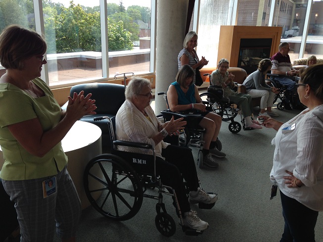 Patients participate in Hand Hygiene Relay